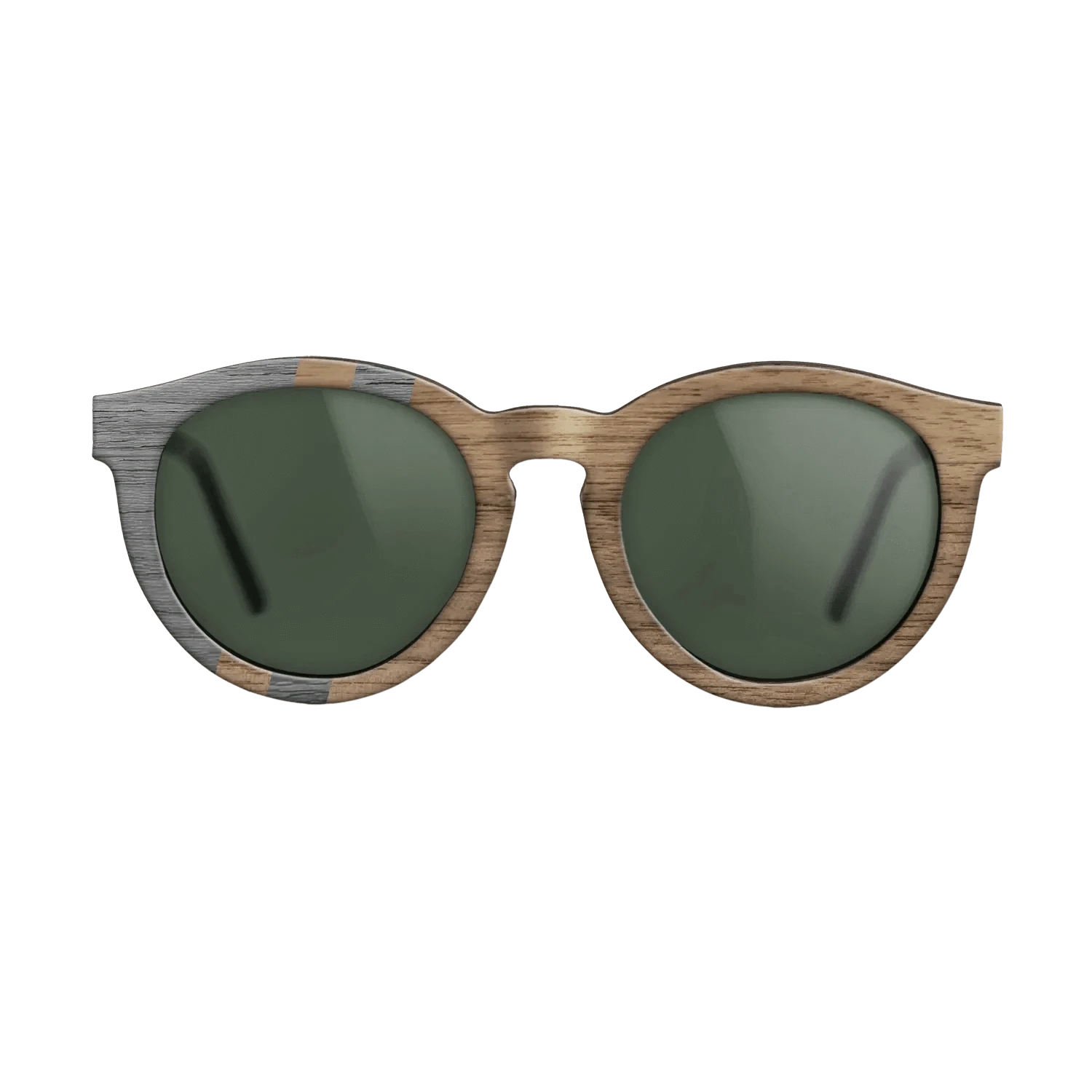 Walnut: Straight Grain,Poplar Dyed: Grey: Splice - The Rebel - Round - SIRIS wood optic