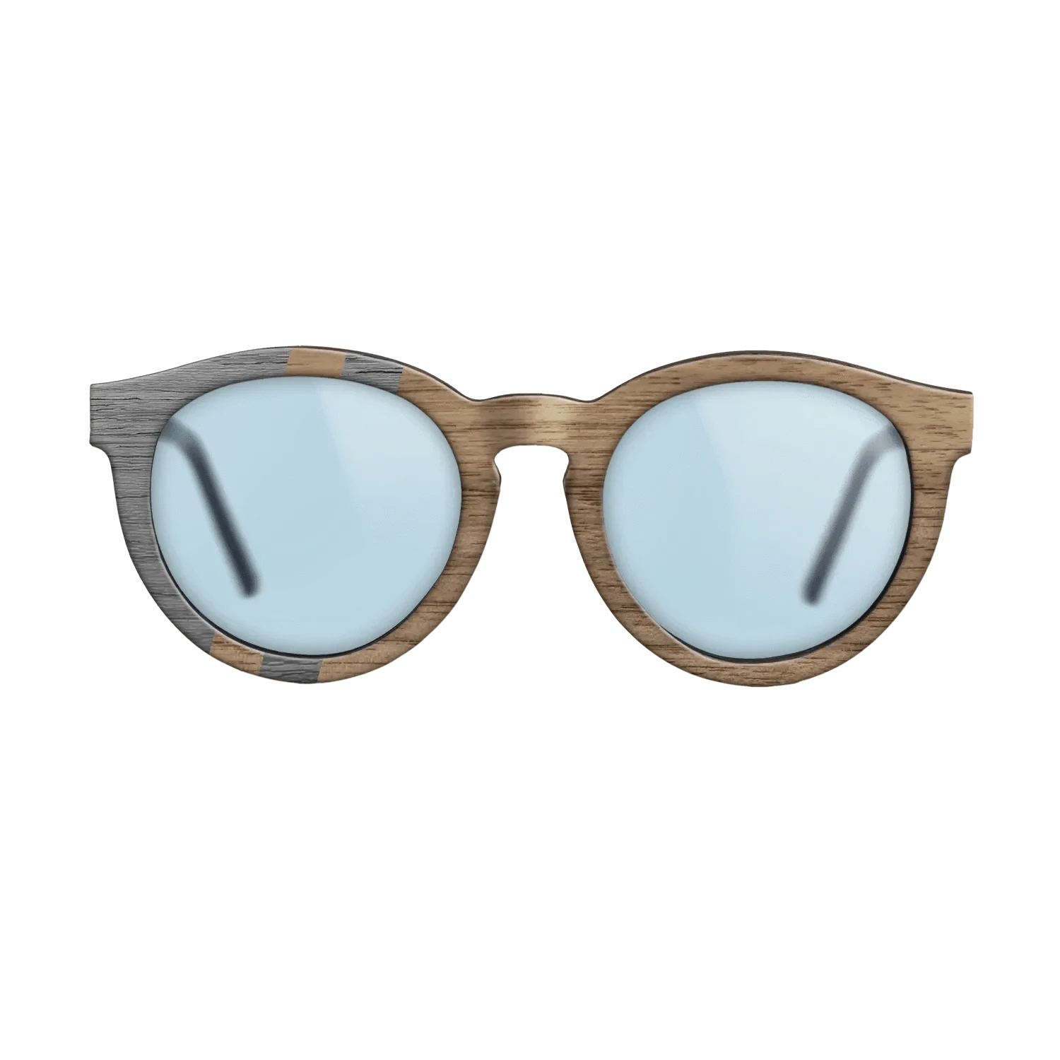 Walnut: Straight Grain,Poplar Dyed: Grey: Splice - The Rebel - Round - SIRIS wood optic