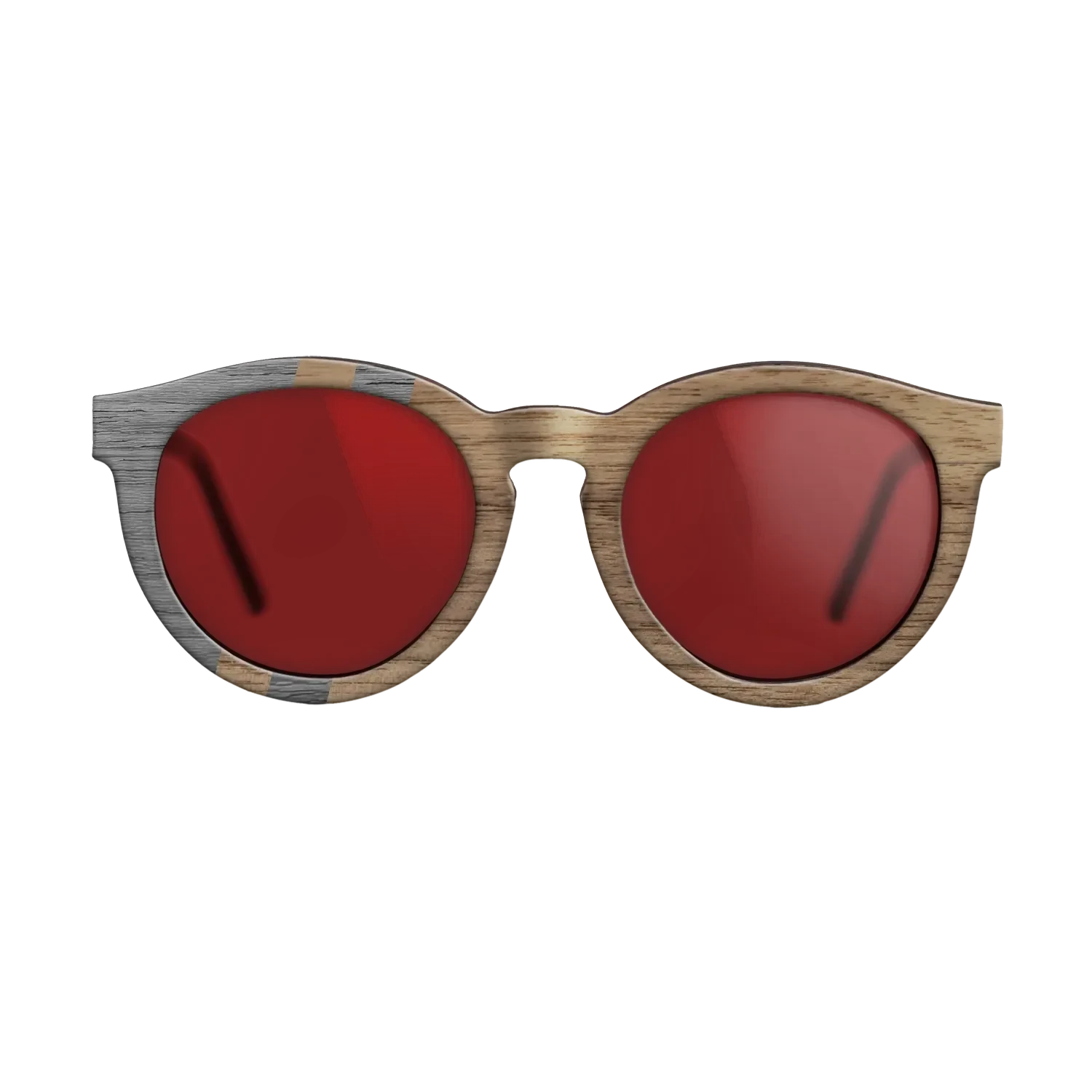 Walnut: Straight Grain,Poplar Dyed: Grey: Splice - The Rebel - Round - SIRIS wood optic