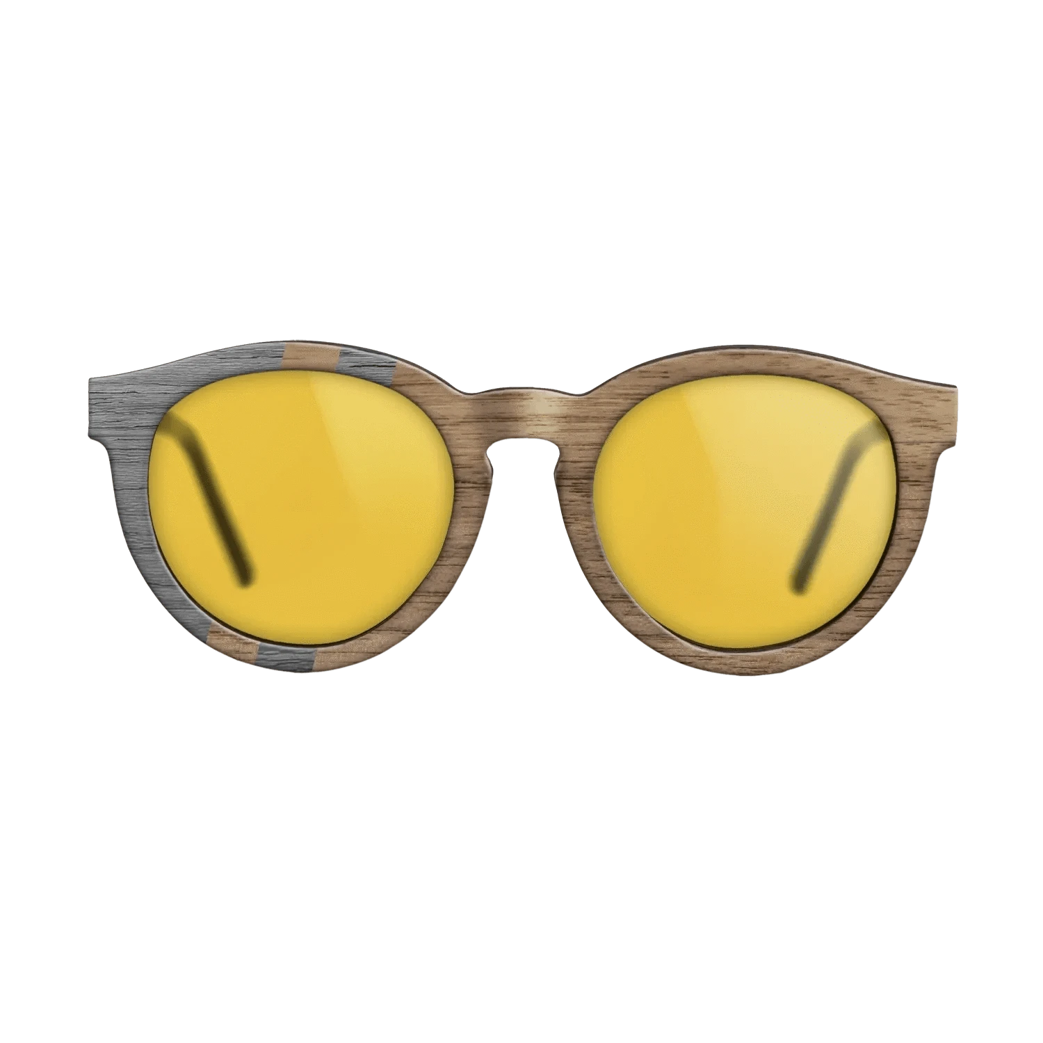 Walnut: Straight Grain,Poplar Dyed: Grey: Splice - The Rebel - Round - SIRIS wood optic