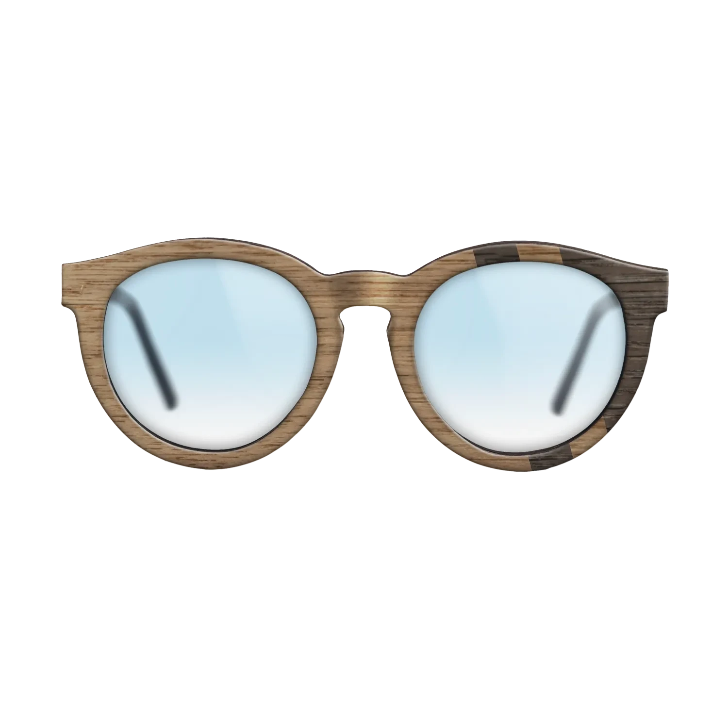 Walnut: Straight Grain,Fumed Oak: Splice - The Rebel - Round - SIRIS wood optic