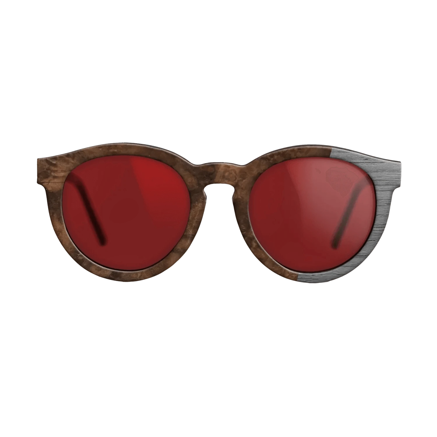 Walnut Burl,Poplar Dyed: Grey: Bauhaus - The Rebel - Round - 1879 - SIRIS wood optic