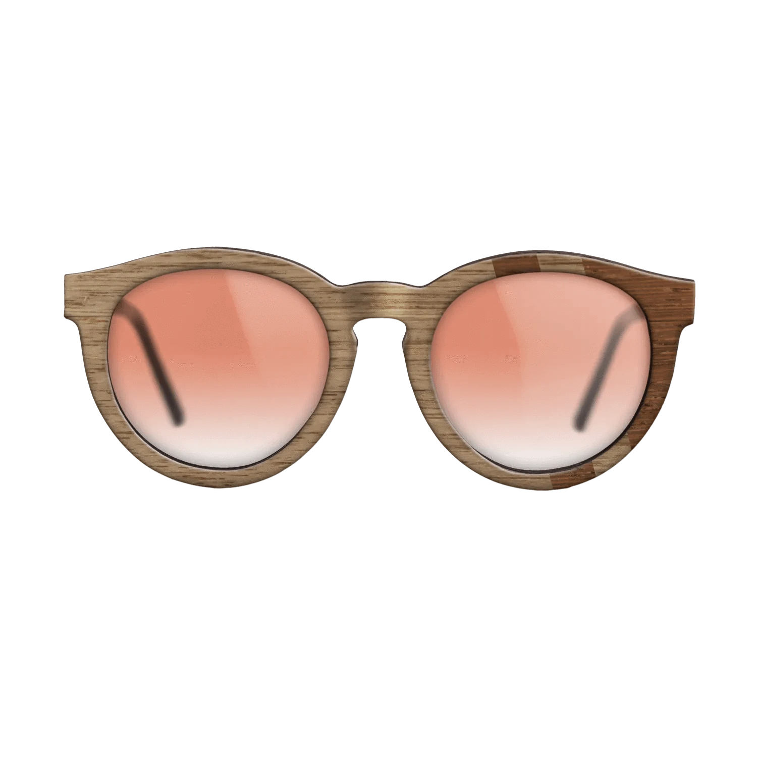 Walnut: Straight Grain,Wenge: Splice - The Rebel - Round - SIRIS wood optic