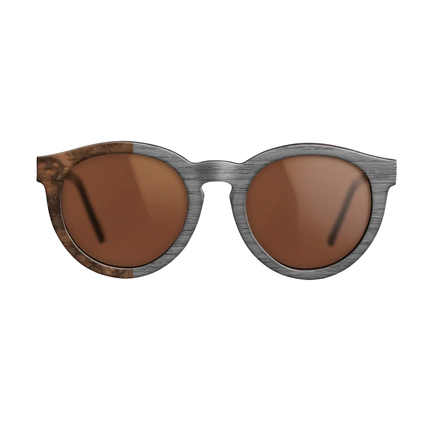 Poplar Dyed: Grey,Walnut Burl: Binary - The Rebel - Round - SIRIS wood optic