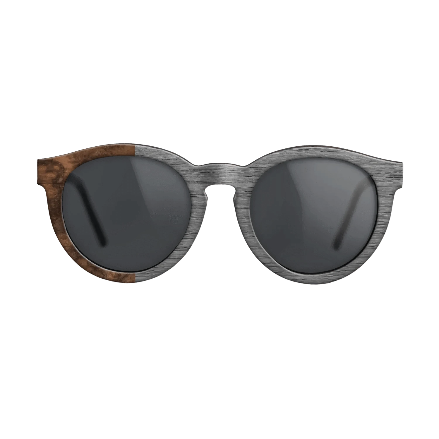 Poplar Dyed: Grey,Walnut Burl: Binary - The Rebel - Round - SIRIS wood optic