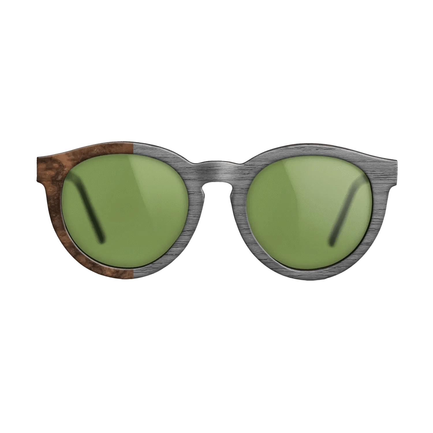 Poplar Dyed: Grey,Walnut Burl: Binary - The Rebel - Round - SIRIS wood optic