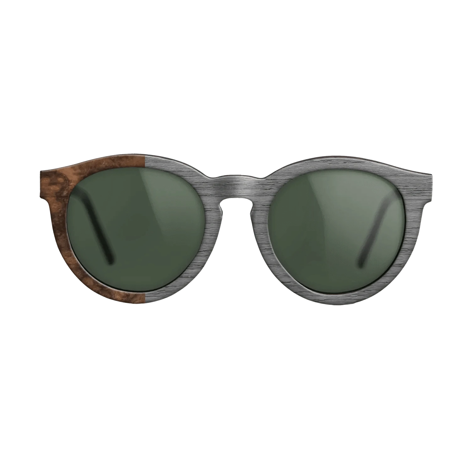 Poplar Dyed: Grey,Walnut Burl: Binary - The Rebel - Round - SIRIS wood optic
