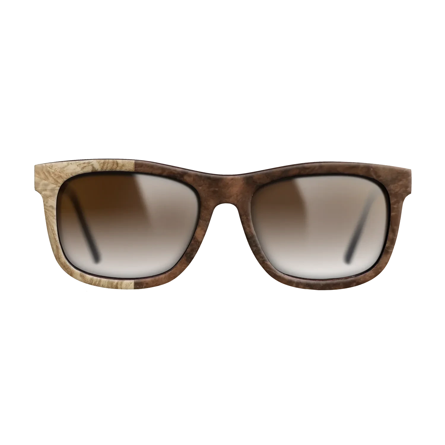 Walnut Burl,Olive Burl: Binary - The Hero - Square - SIRIS wood optic