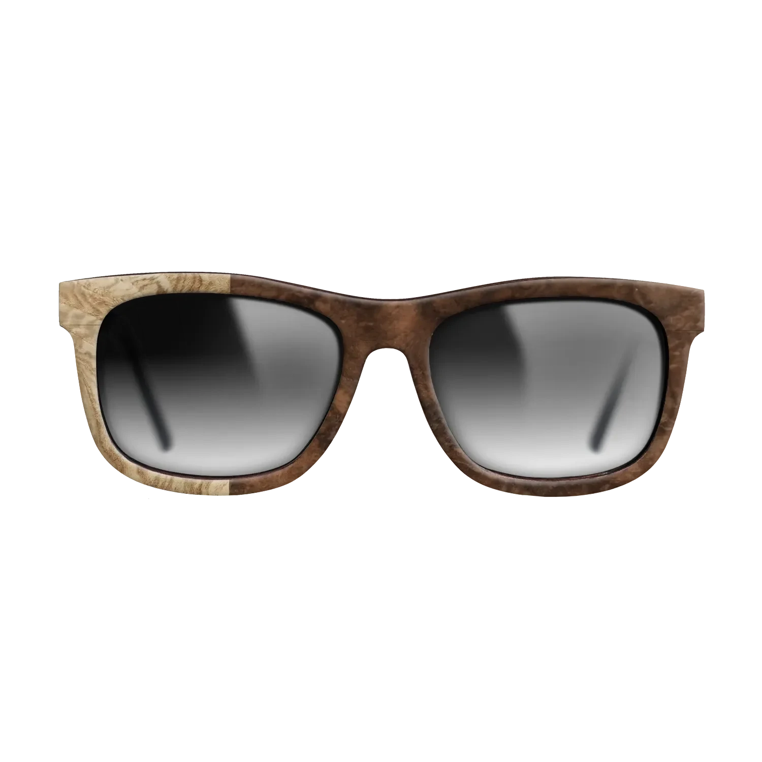 Walnut Burl,Olive Burl: Binary - The Hero - Square - SIRIS wood optic