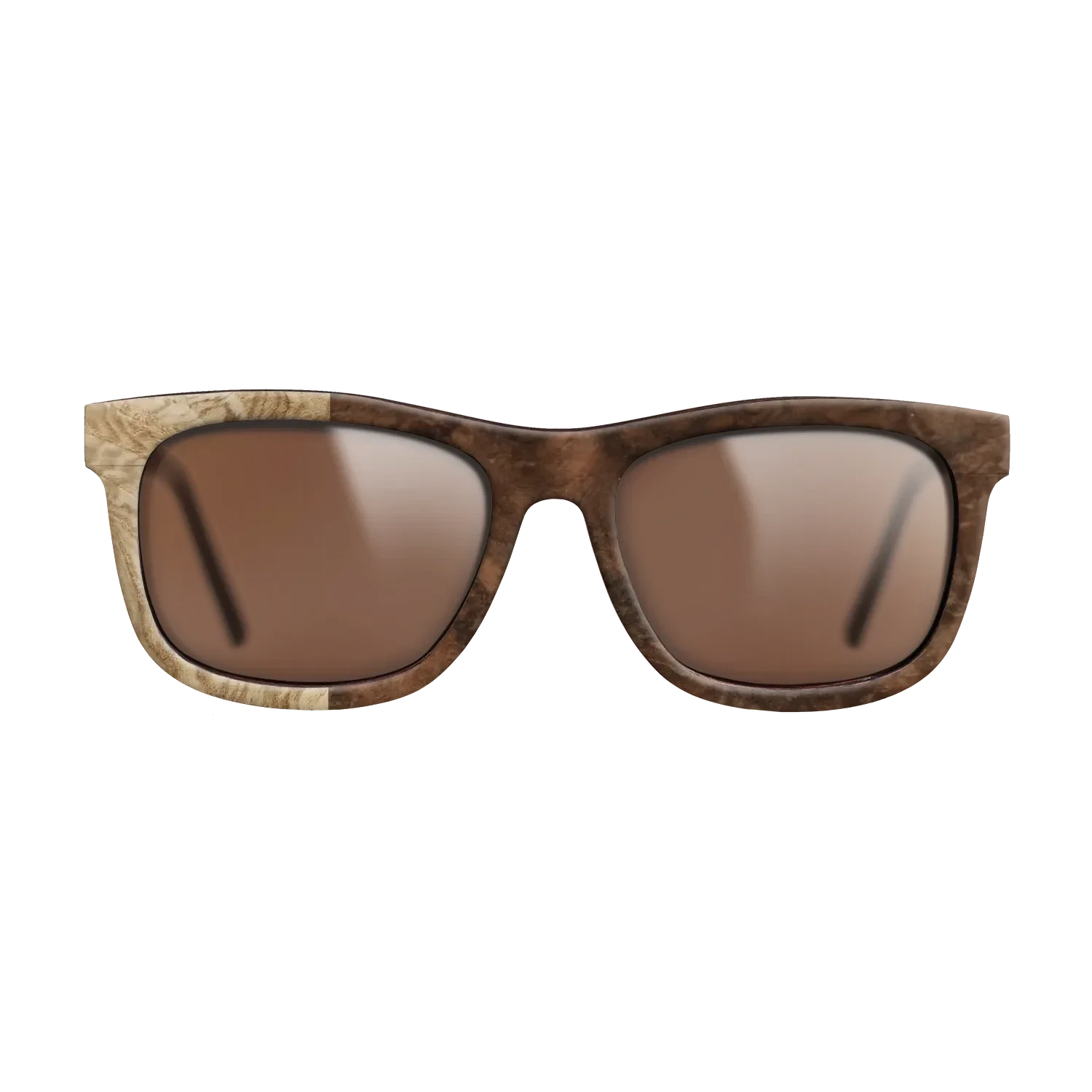 Walnut Burl,Olive Burl: Binary - The Hero - Square - SIRIS wood optic