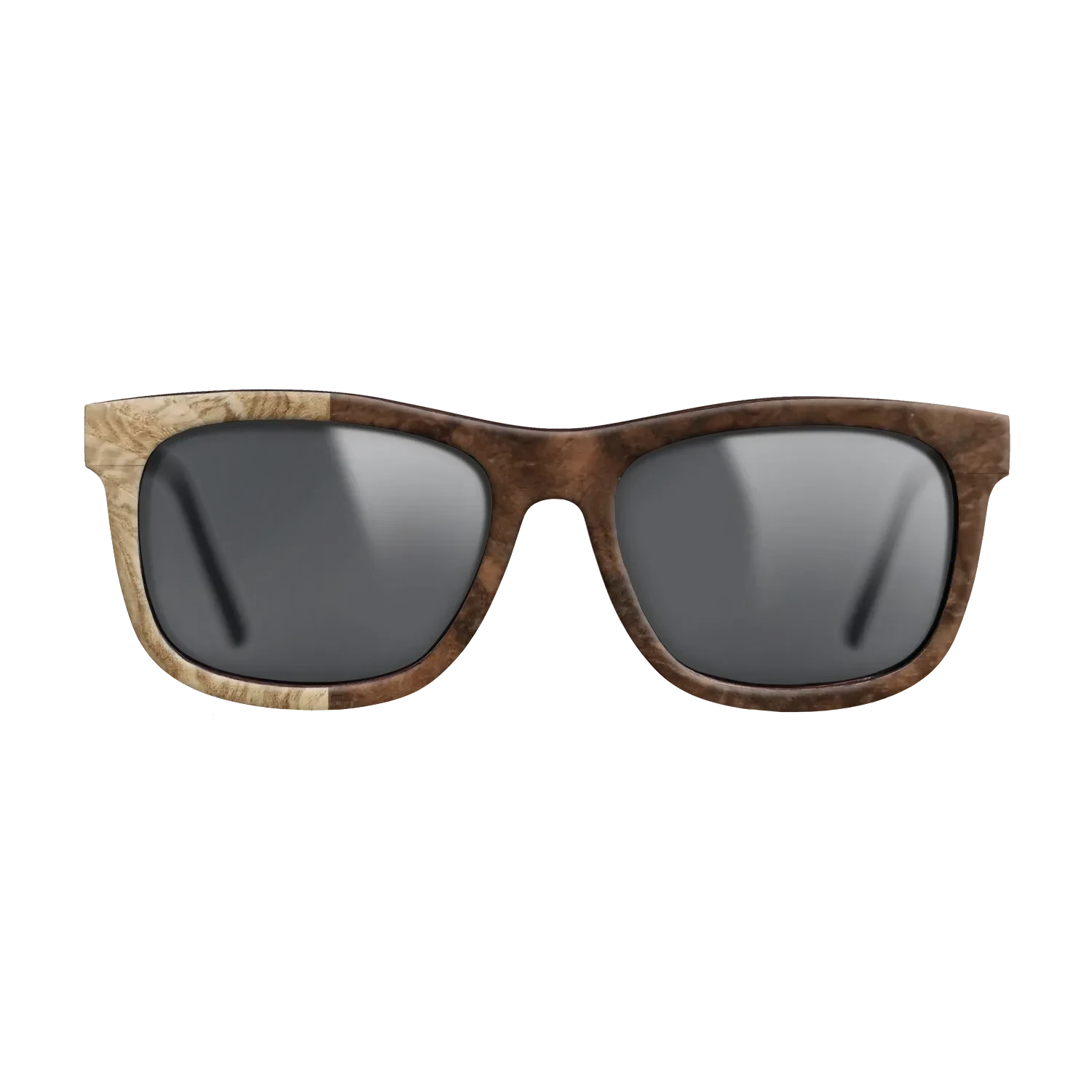 Walnut Burl,Olive Burl: Binary - The Hero - Square - SIRIS wood optic
