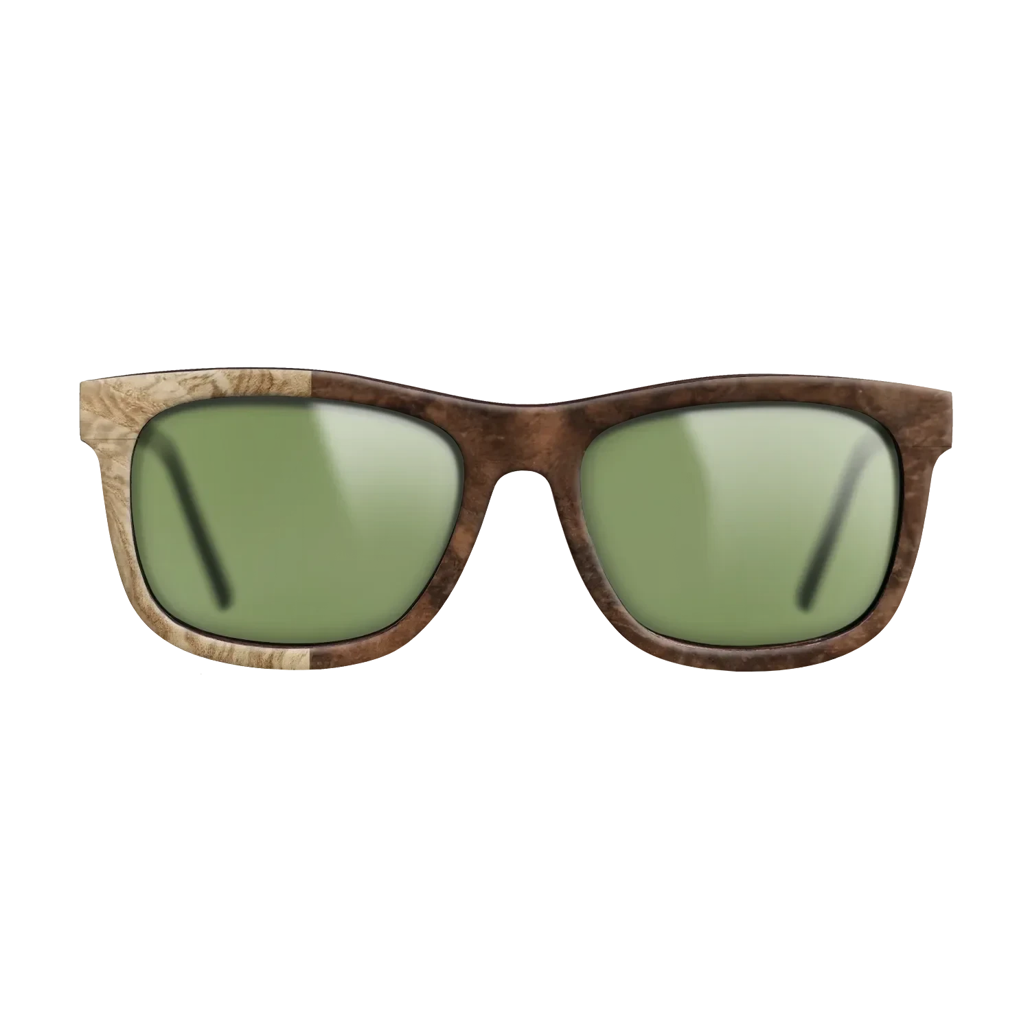 Walnut Burl,Olive Burl: Binary - The Hero - Square - SIRIS wood optic
