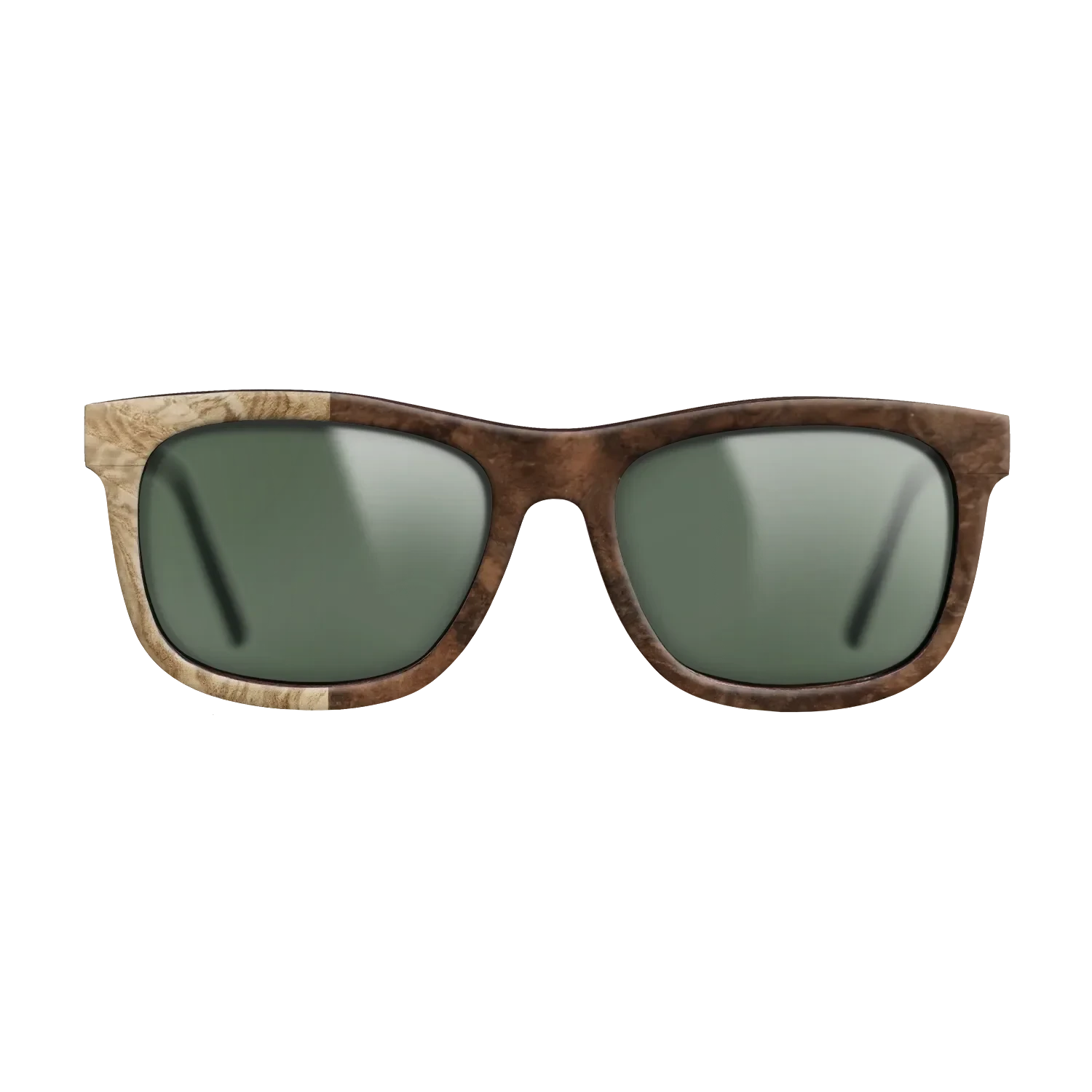 Walnut Burl,Olive Burl: Binary - The Hero - Square - SIRIS wood optic