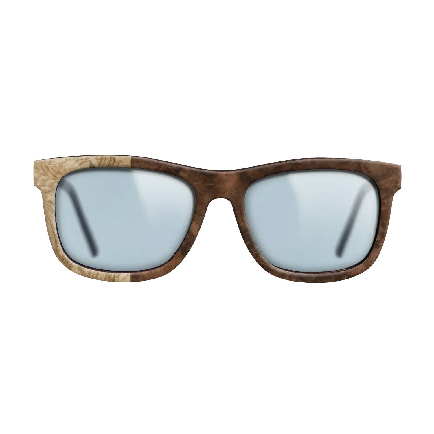 Walnut Burl,Olive Burl: Binary - The Hero - Square - SIRIS wood optic