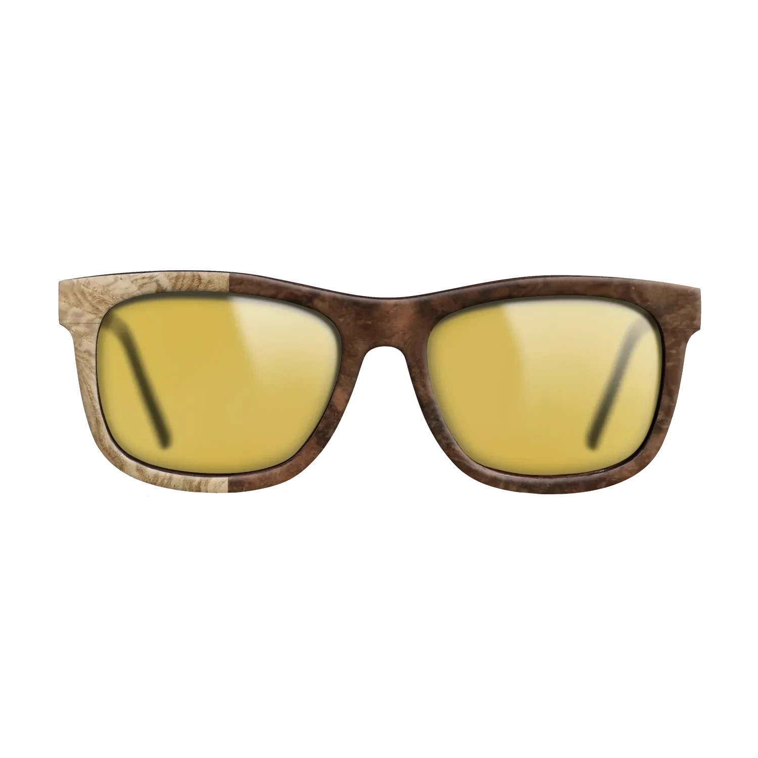 Walnut Burl,Olive Burl: Binary - The Hero - Square - SIRIS wood optic