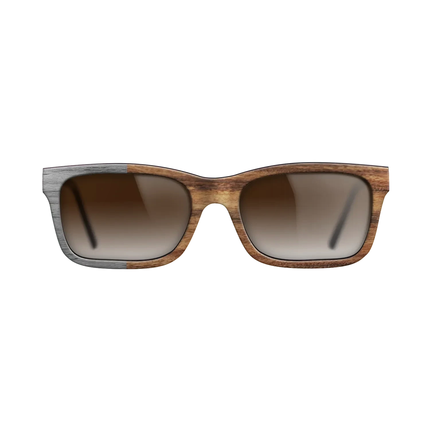 Poplar Dyed: Grey,Santos Rosewood Light: Binary - The Sage - Rectangle - SIRIS wood optic