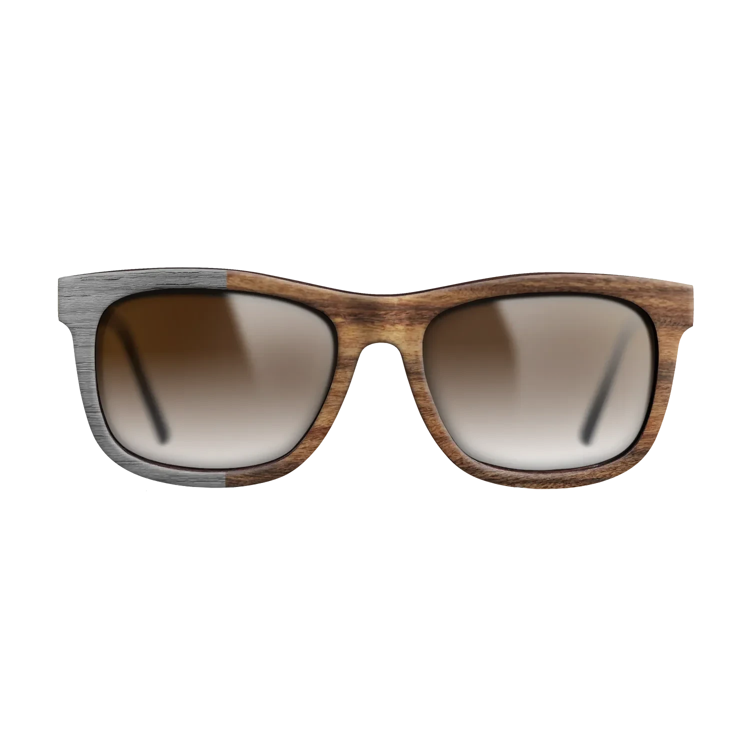 Poplar Dyed: Grey,Santos Rosewood Light: Binary - The Hero - Square - SIRIS wood optic