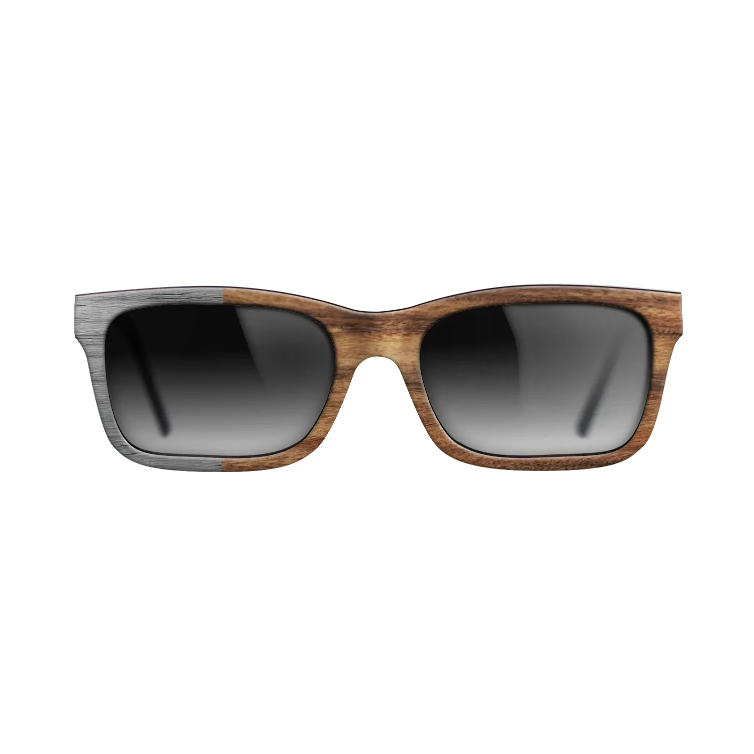 Poplar Dyed: Grey,Santos Rosewood Light: Binary - The Sage - Rectangle - SIRIS wood optic