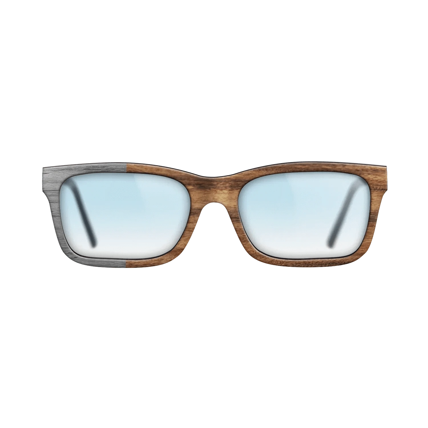 Poplar Dyed: Grey,Santos Rosewood Light: Binary - The Sage - Rectangle - SIRIS wood optic