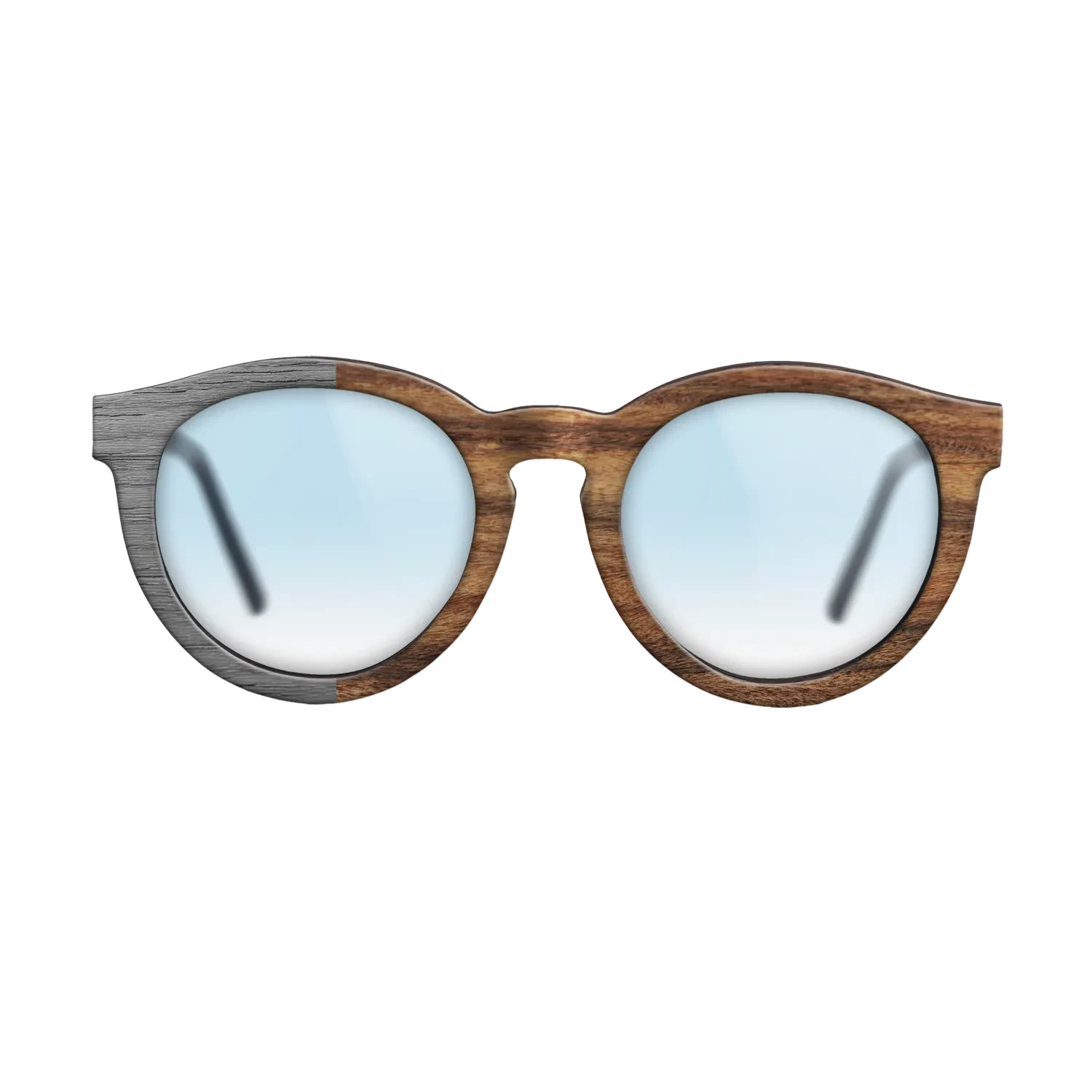 Poplar Dyed: Grey,Santos Rosewood Light: Binary - The Rebel - Round - SIRIS wood optic