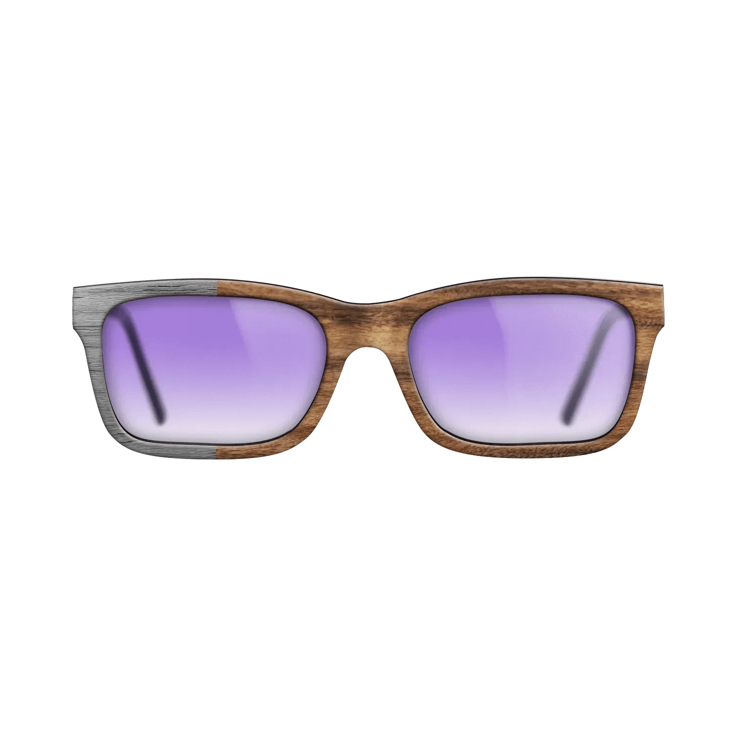 Poplar Dyed: Grey,Santos Rosewood Light: Binary - The Sage - Rectangle - SIRIS wood optic