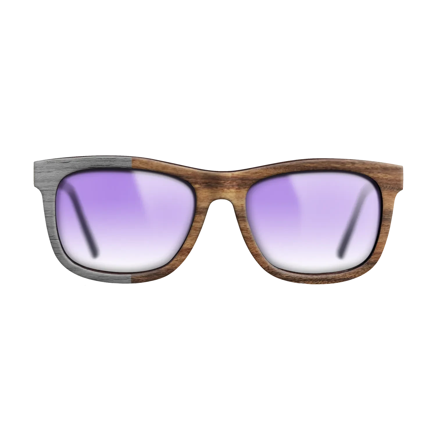 Poplar Dyed: Grey,Santos Rosewood Light: Binary - The Hero - Square - SIRIS wood optic