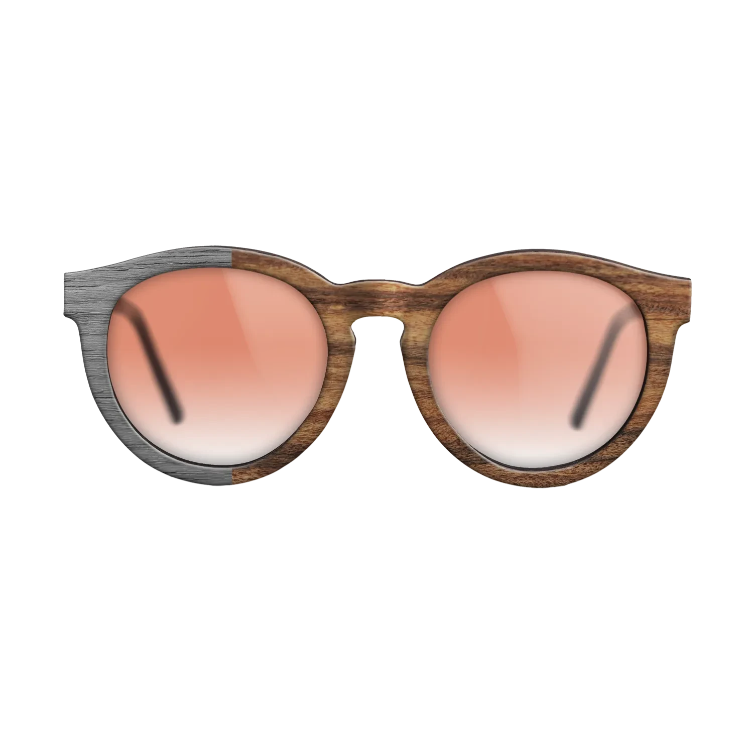 Poplar Dyed: Grey,Santos Rosewood Light: Binary - The Rebel - Round - SIRIS wood optic