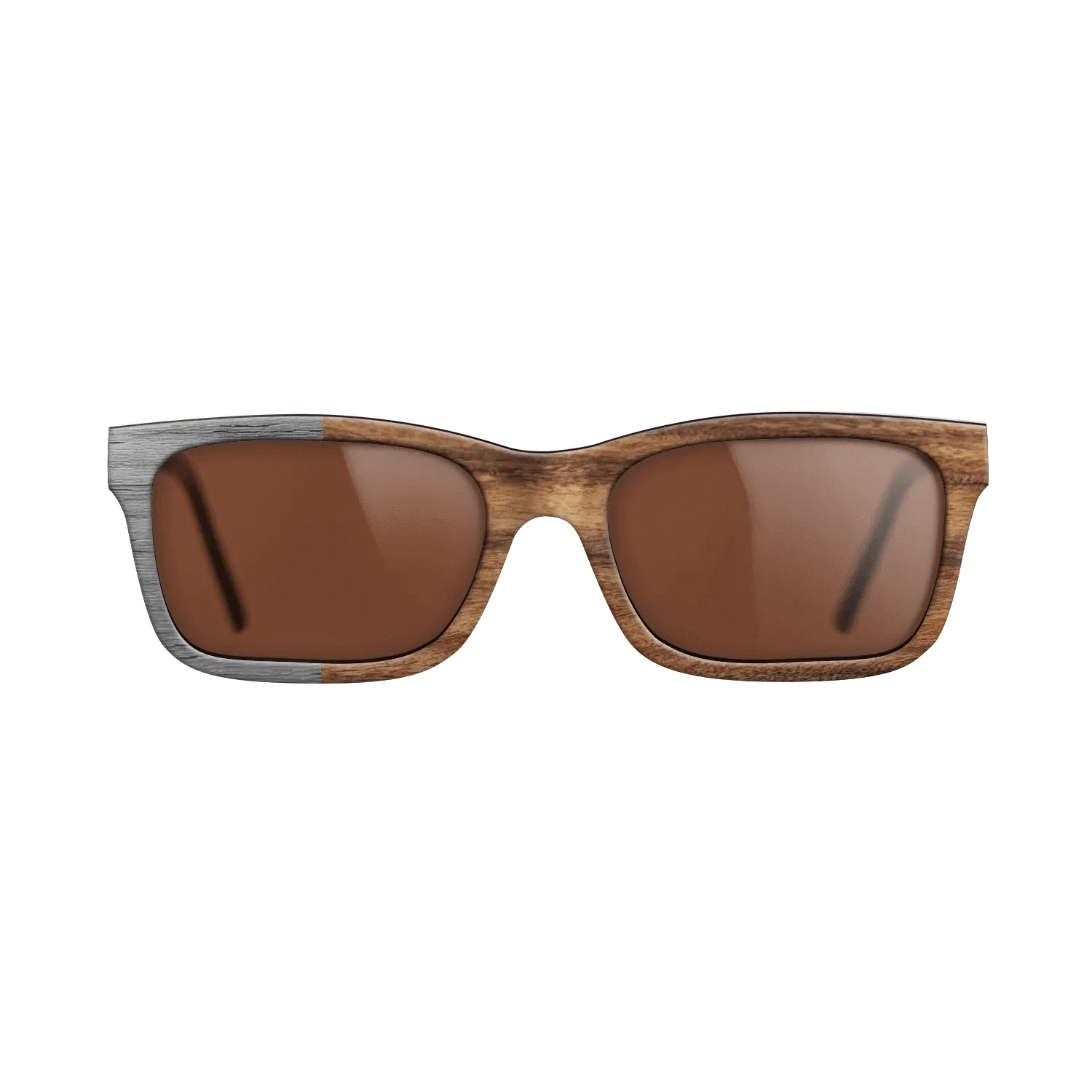 Poplar Dyed: Grey,Santos Rosewood Light: Binary - The Sage - Rectangle - SIRIS wood optic