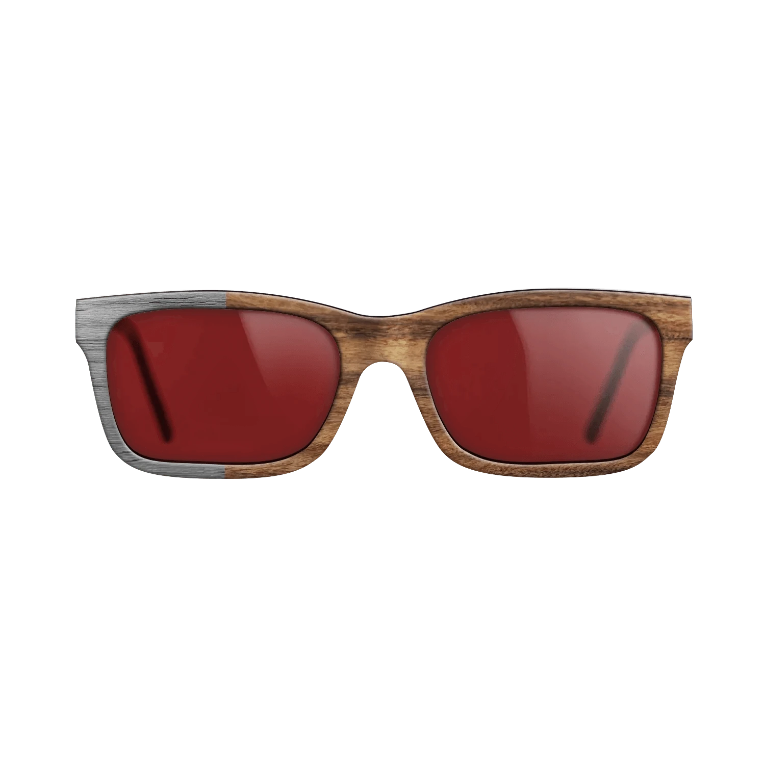 Poplar Dyed: Grey,Santos Rosewood Light: Binary - The Sage - Rectangle - SIRIS wood optic