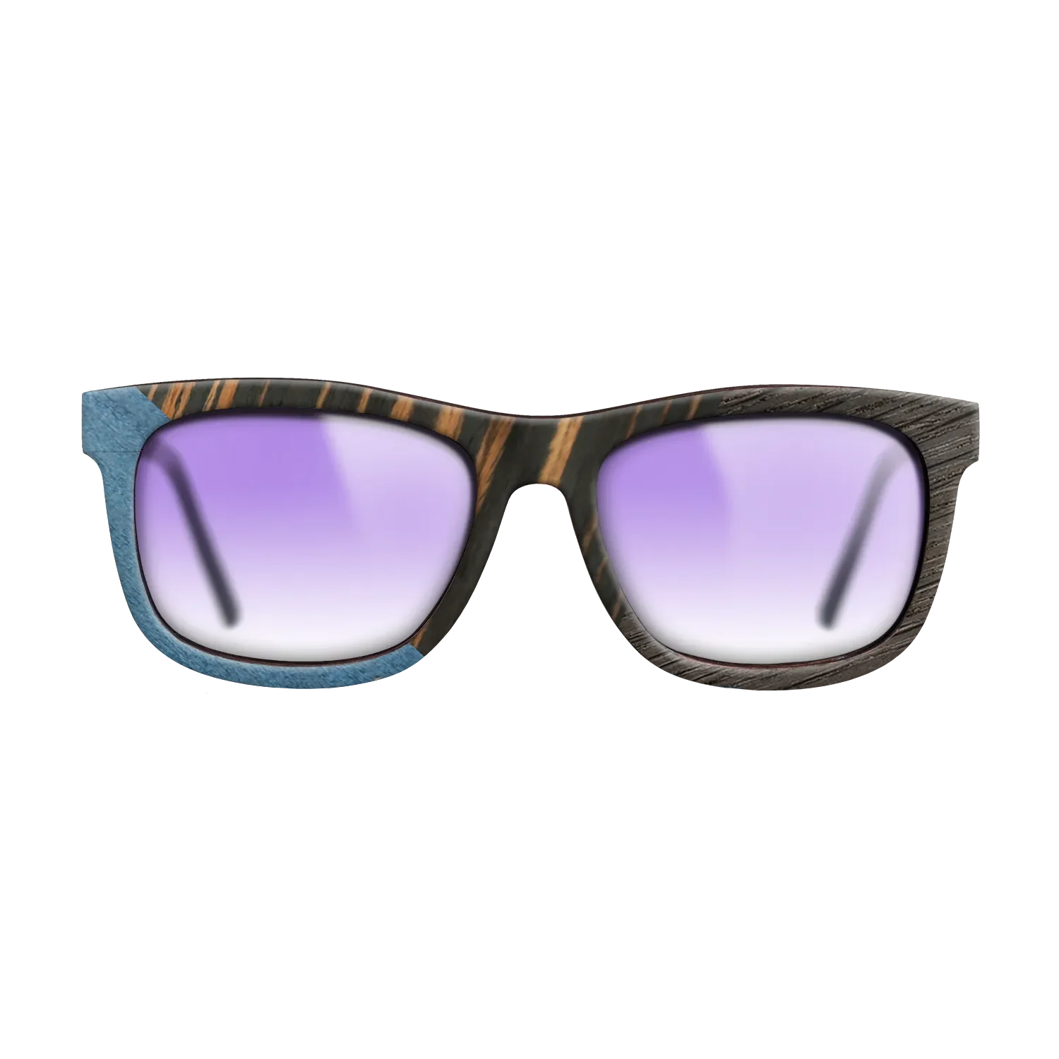 Olive Burl,Poplar Dyed: Blue Denim,Italian Ebony,Fumed Oak: Geometric - The Hero - Square