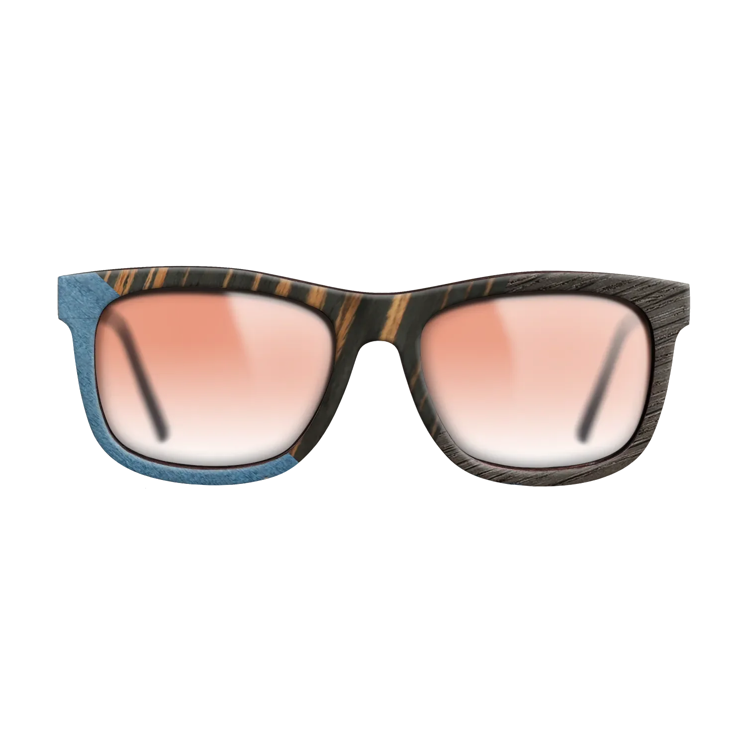 Olive Burl,Poplar Dyed: Blue Denim,Italian Ebony,Fumed Oak: Geometric - The Hero - Square