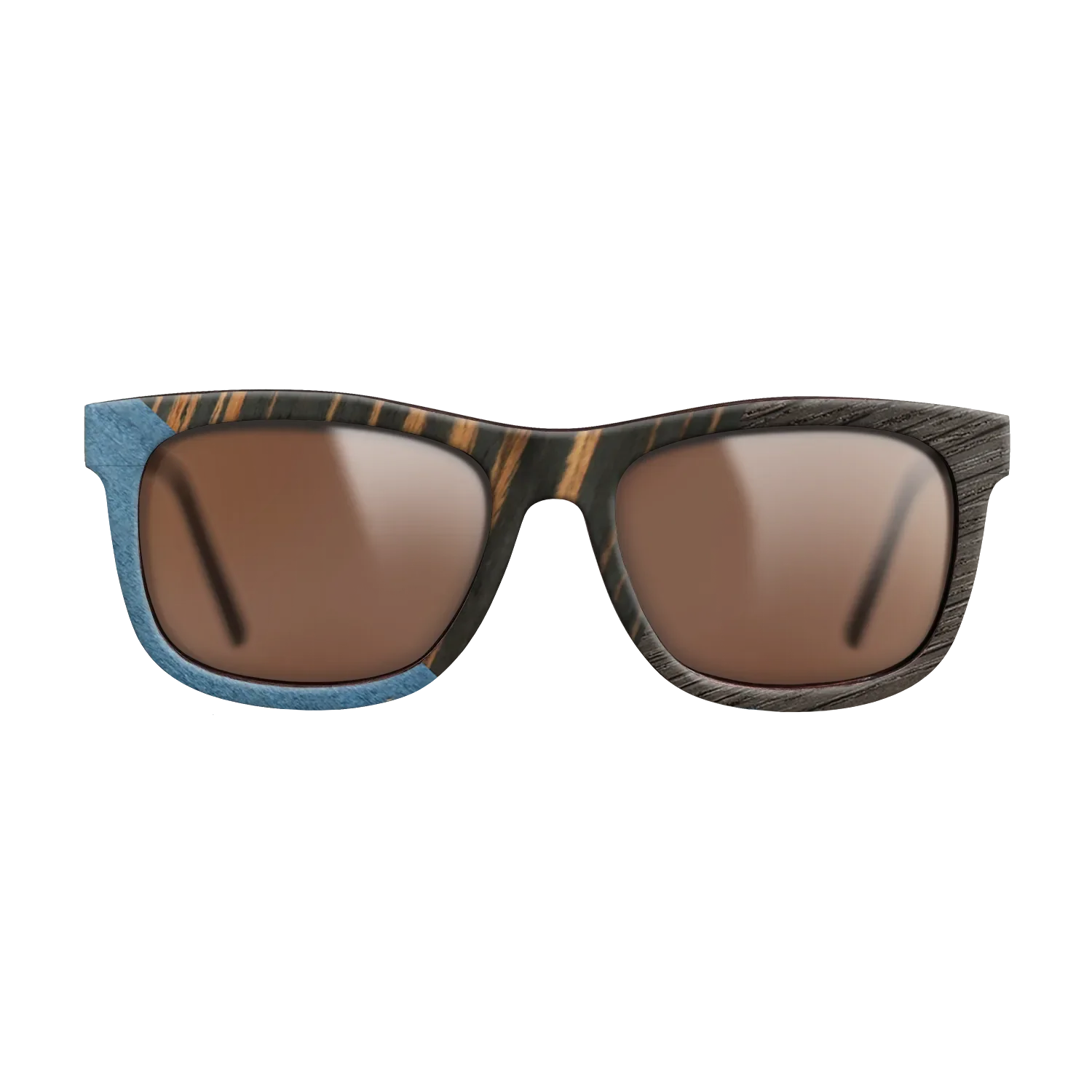 Olive Burl,Poplar Dyed: Blue Denim,Italian Ebony,Fumed Oak: Geometric - The Hero - Square