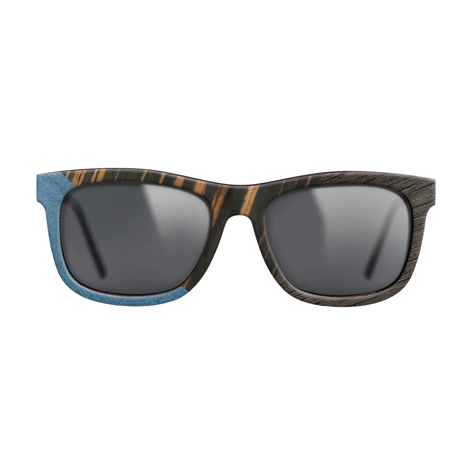 Olive Burl,Poplar Dyed: Blue Denim,Italian Ebony,Fumed Oak: Geometric - The Hero - Square