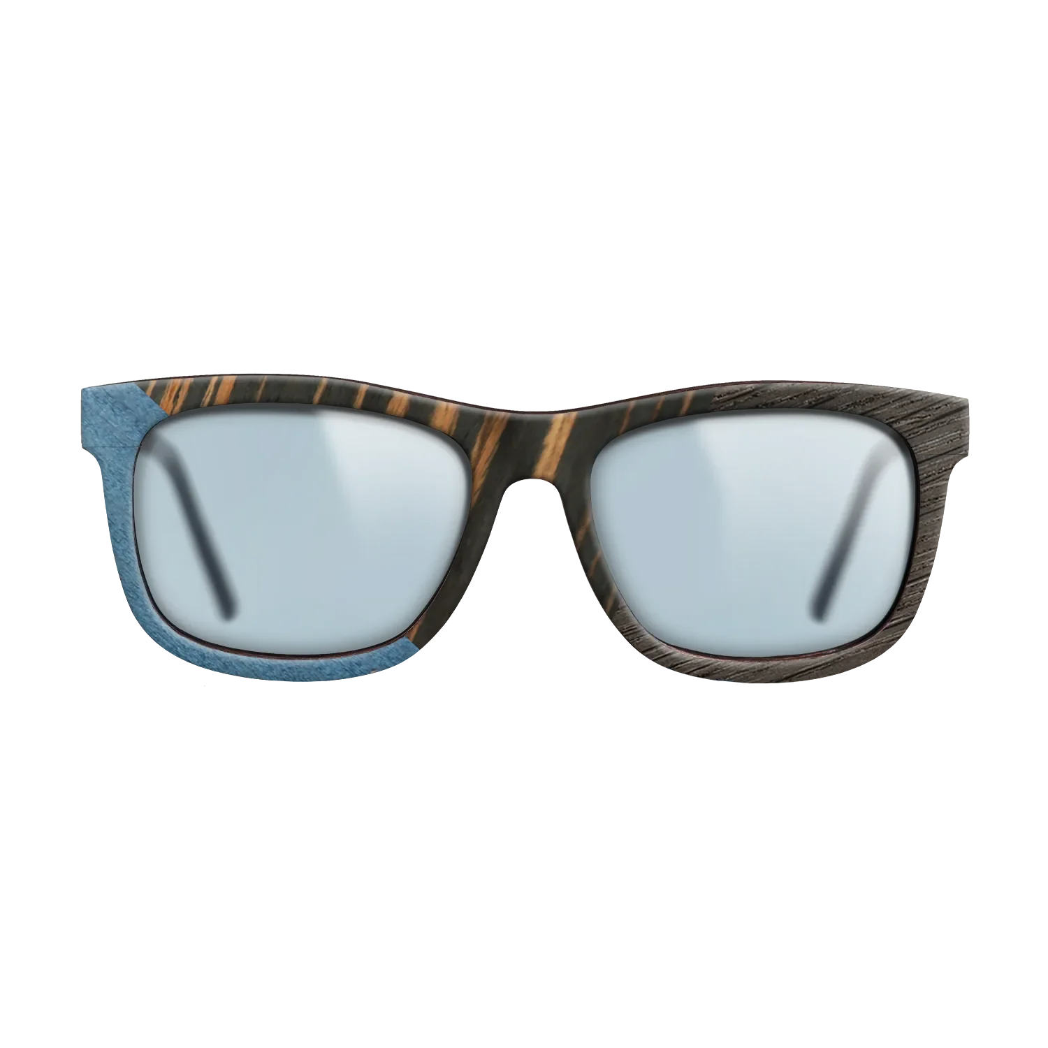 Olive Burl,Poplar Dyed: Blue Denim,Italian Ebony,Fumed Oak: Geometric - The Hero - Square