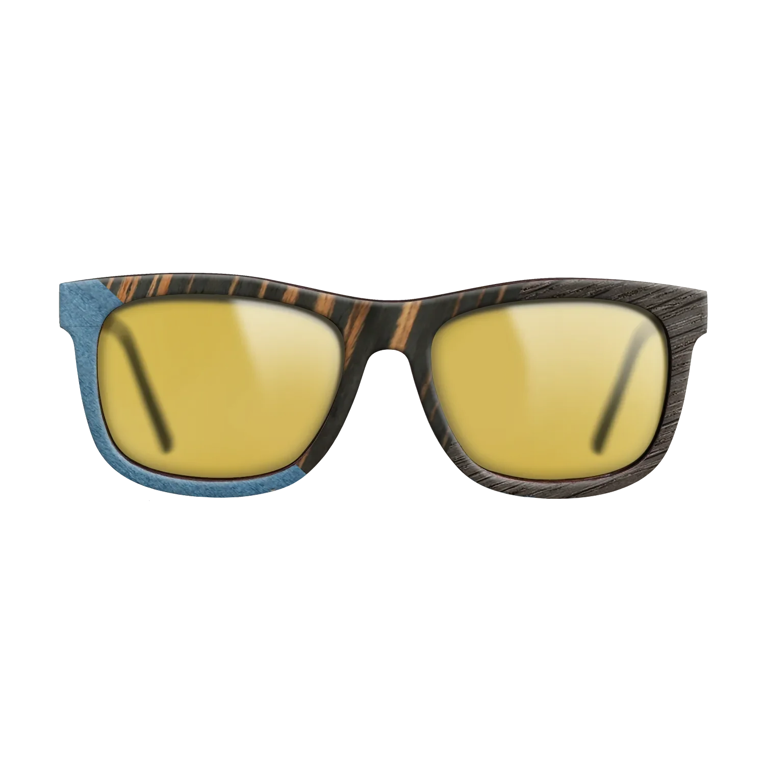 Olive Burl,Poplar Dyed: Blue Denim,Italian Ebony,Fumed Oak: Geometric - The Hero - Square