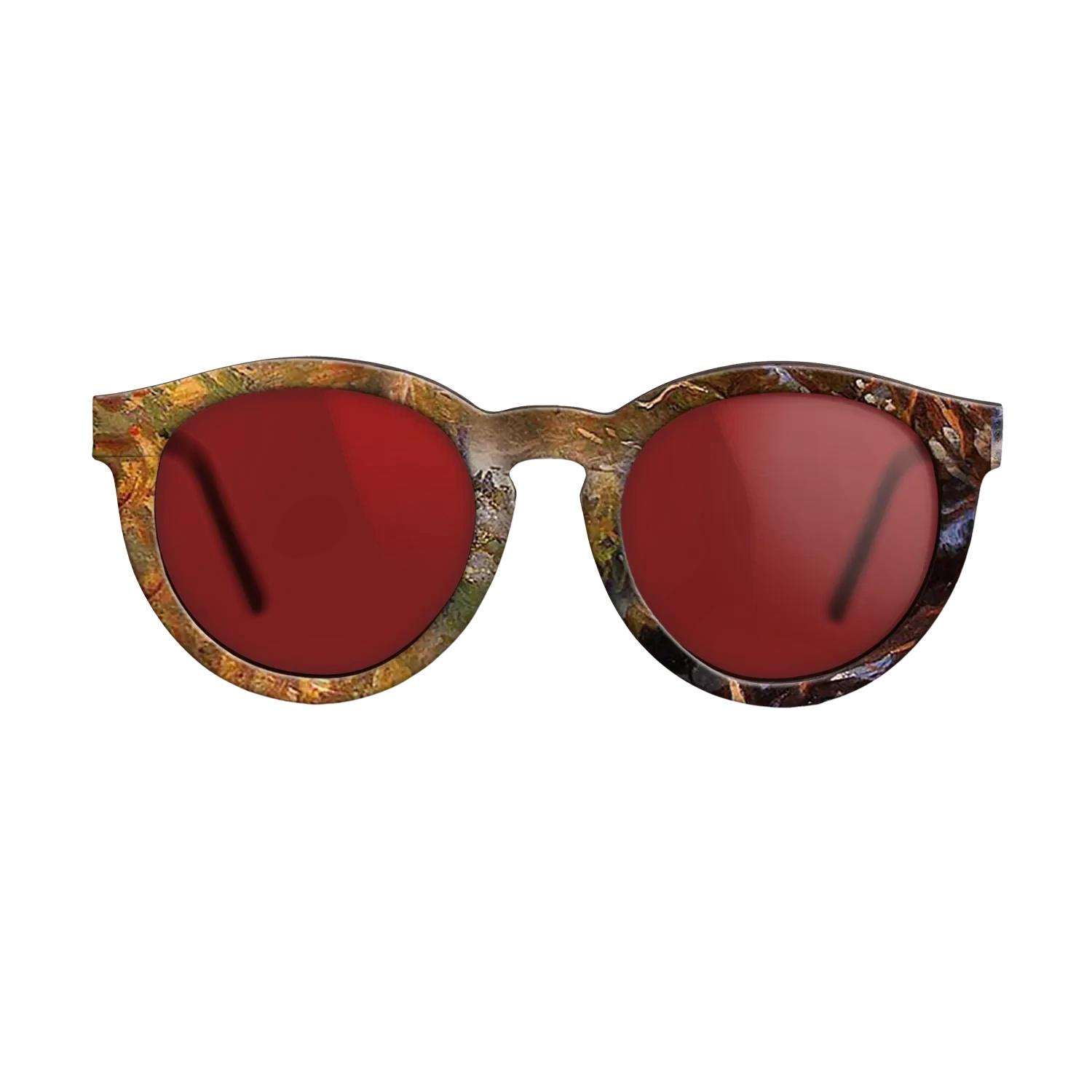 Oil Painting on Straight Grain Walnut: Rococo - a-landscape-study-at-san-vigilio-lake-of-garda - The Rebel - Round - 1674 - SIRIS wood optic