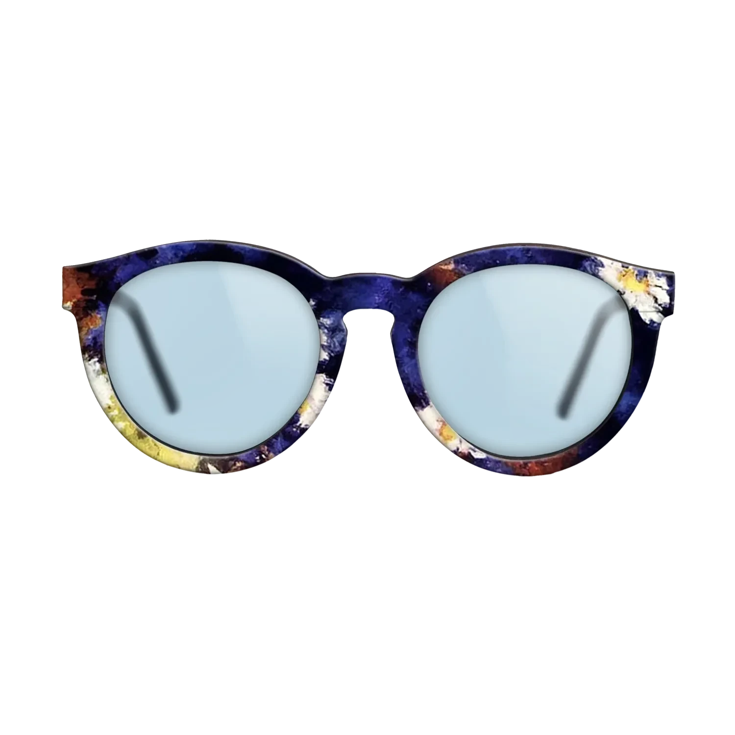 Oil Painting on Straight Grain Walnut: Rococo - Cornflowers - Stefan Luchian - The Rebel - Round - 1588 - SIRIS wood optic