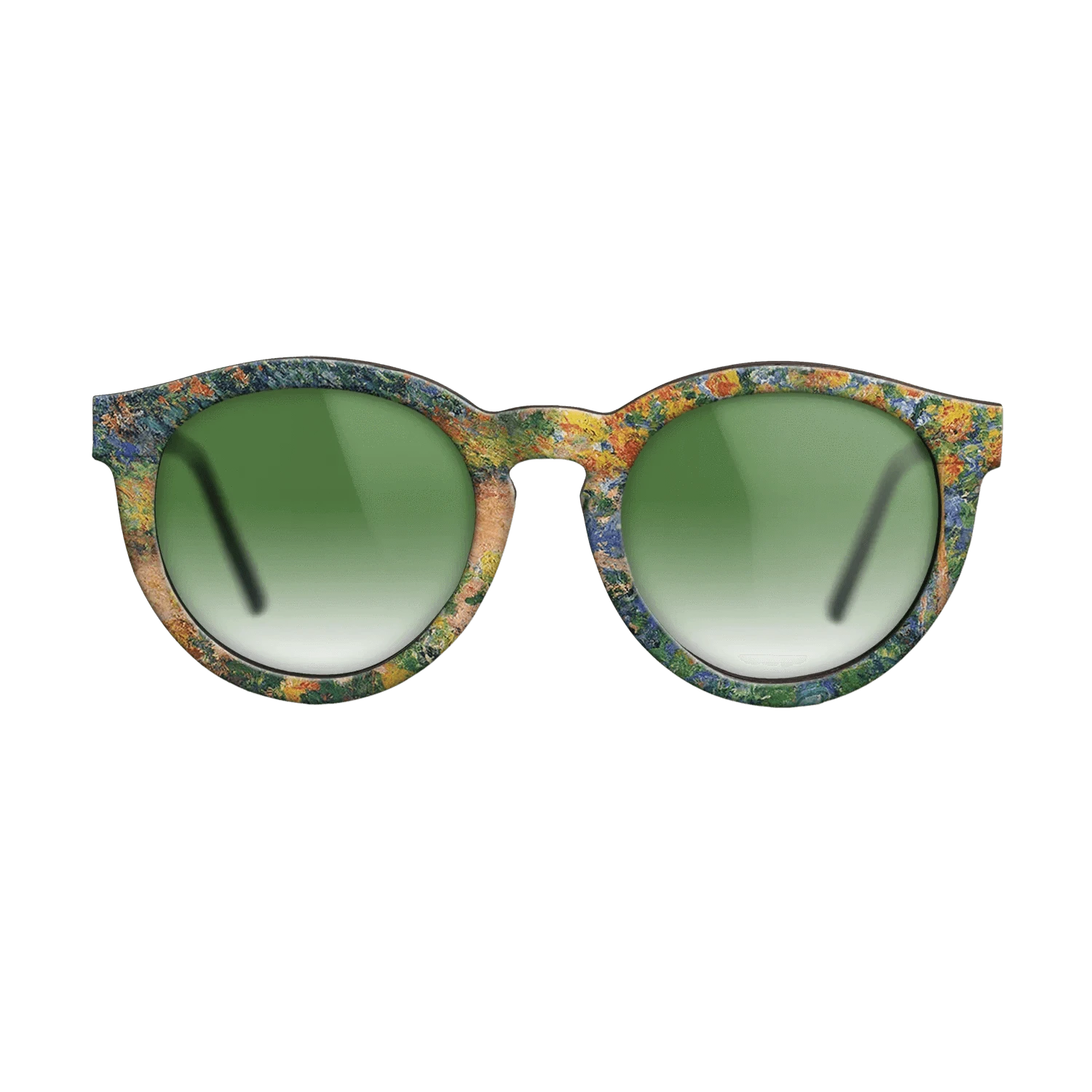 Oil Painting on Straight Grain Walnut: Rococo - In the Garden, 1895 - Claude Monet - The Rebel - Round - 1257 - SIRIS wood optic