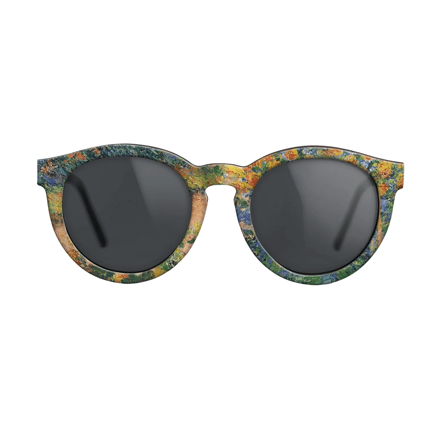 Oil Painting on Straight Grain Walnut: Rococo - In the Garden, 1895 - Claude Monet - The Rebel - Round - 1257 - SIRIS wood optic