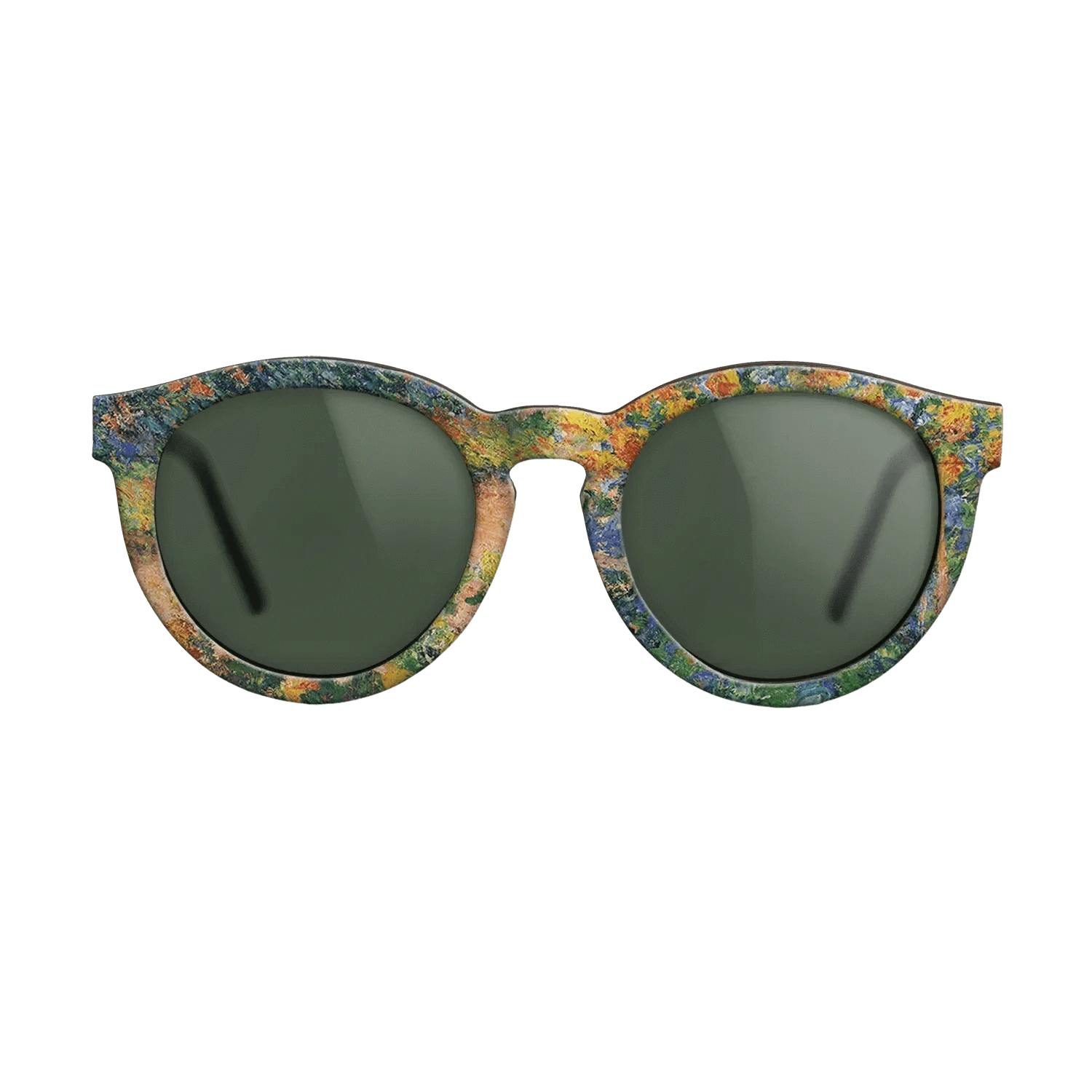 Oil Painting on Straight Grain Walnut: Rococo - In the Garden, 1895 - Claude Monet - The Rebel - Round - 1257 - SIRIS wood optic