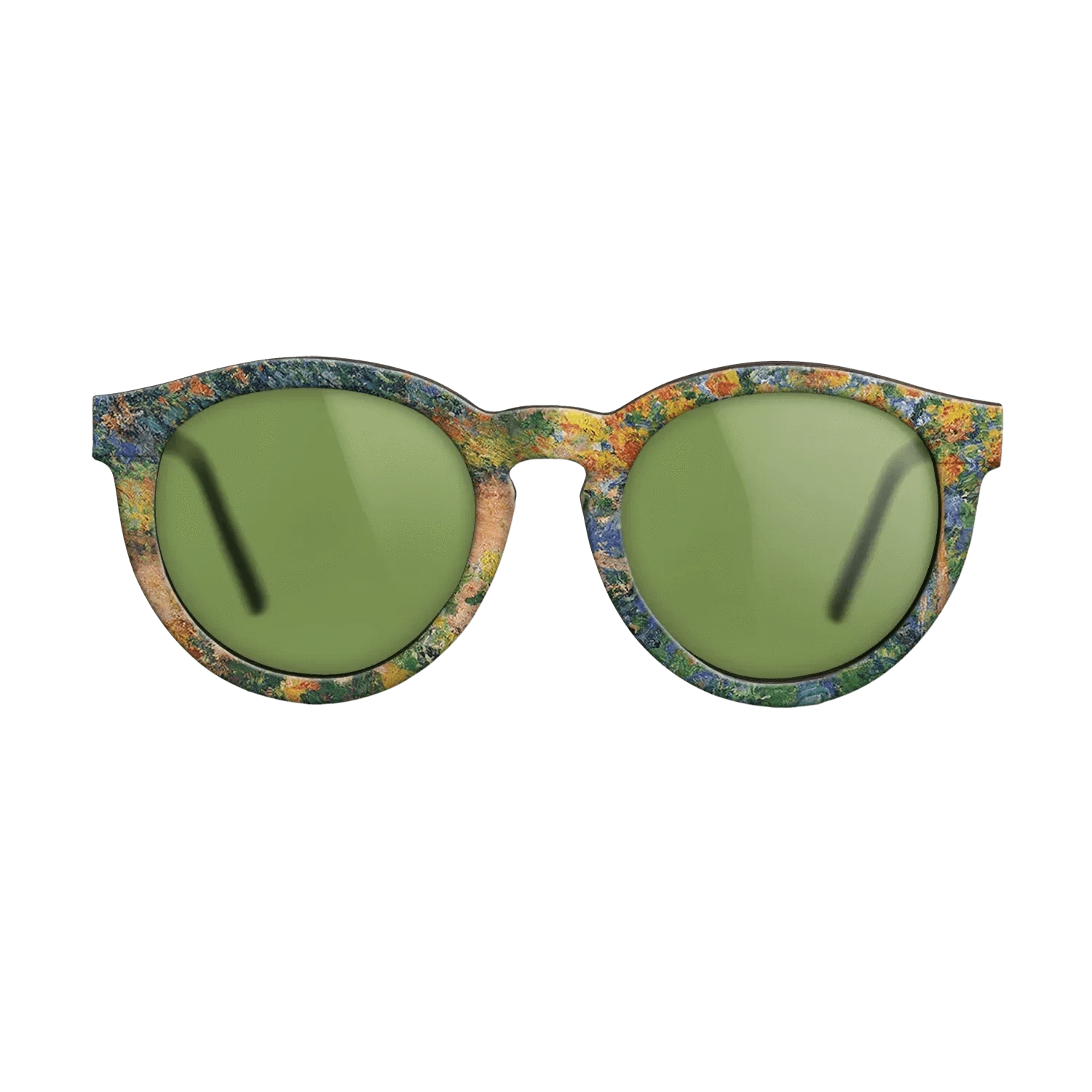 Oil Painting on Straight Grain Walnut: Rococo - In the Garden, 1895 - Claude Monet - The Rebel - Round - 1257 - SIRIS wood optic