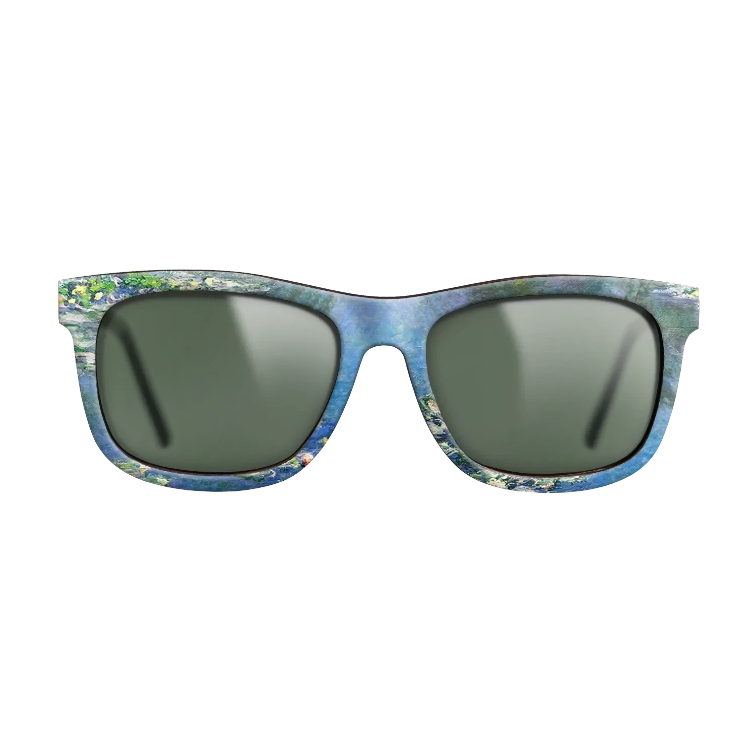 Oil Painting on Straight Grain Walnut: Rococo - Water Lilies, 1906 - Claude Monet - The Hero - Square - 931 - SIRIS wood optic