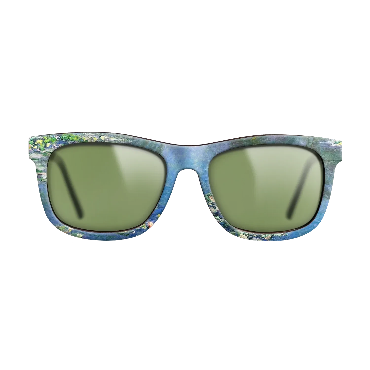 Oil Painting on Straight Grain Walnut: Rococo - Water Lilies, 1906 - Claude Monet - The Hero - Square - 931 - SIRIS wood optic