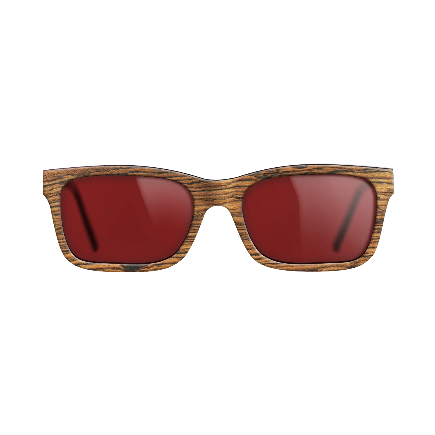 Walnut: Straight Grain,Poplar Dyed: Red: Single Cut - The Sage - Block